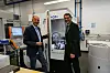 Frank Hütten (links), Head of Engineering Tooling & Prototyping bei Boehringer Ingelheim microParts, hat das Konzept des neuen Maschinenparks mit GF Verkaufsingenieur Jörn Köhler (rechts) ausgearbeitet.