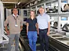 Sokha Hem, Gressel-Vertriebstechniker Österreich & Export, Sabrina Fritz, Systembedienerin/Systemverantwortliche FFS und Paul Hauner, Systembetreuer CAD/CAM-Programmierung spanabhebend, beide Rohde & Schwarz.