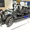 E-Auto Chassis aus Bauteilen, die auf Grob-Maschinen gefertigt wurden