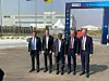 Sie feierten gemeinsam die Eröffnung des neuen Indien-Werks (v.l.n.r.): Maximilian Koller (Vice President of Sales Grob China), Florian Grob, L.J. Naidu (Managing Director Grob Indien), German Wankmiller (CEO Grob-Gruppe), Christian Müller (CSO Grob-Werke)