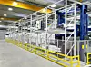 Palettenspeicherplätze für bis zu 16 tonnenschwere Werkstücke.