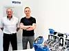 Armin Kusch, Außendienstmitarbeiter von Emuge-Franken und Steffen Seifert von Voith Turbo.