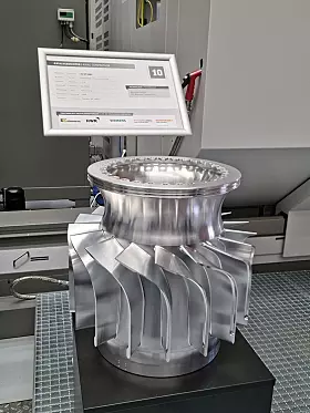 Aus dem Bereich Fluidtechnik wurde dieser Axialverdichter auf der C52 MT GEN2 zerpant.